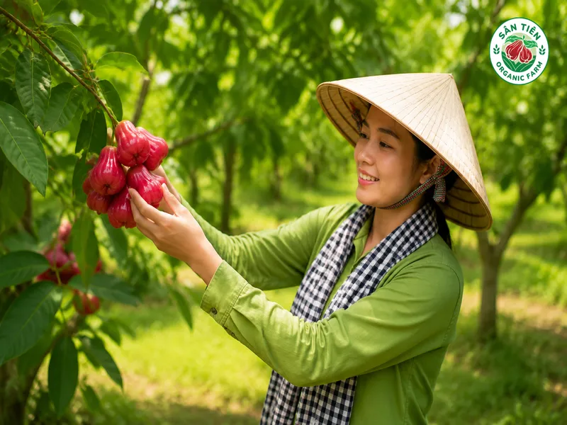 Mận Sân Tiên khác biệt và giá trị nhờ độ giòn ngọt cao, canh tác hữu cơ chuẩn VietGAP và có nguồn gốc rõ ràng.