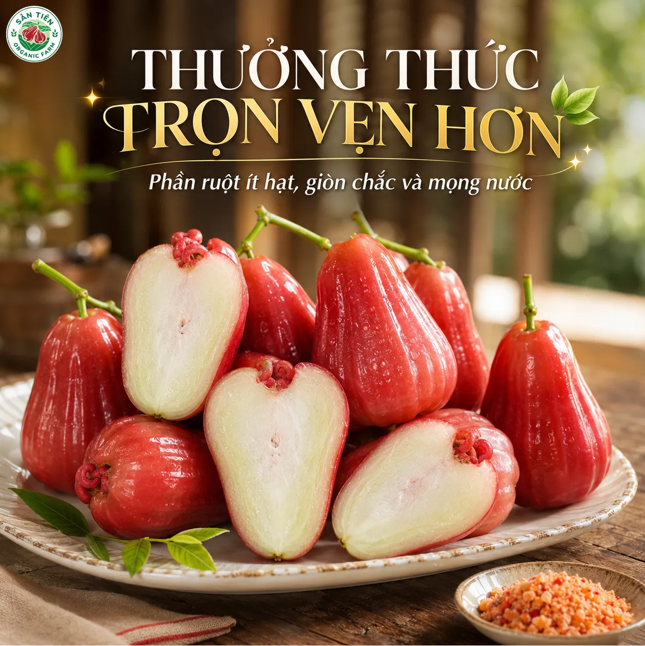 Nhờ phần ruột đặc và ít hạt, Mận Hồng Sân Tiên mang đến trải nghiệm thưởng thức liền mạch Nhờ phần ruột đặc và ít hạt, Mận Hồng Sân Tiên mang đến trải nghiệm thưởng thức liền mạch