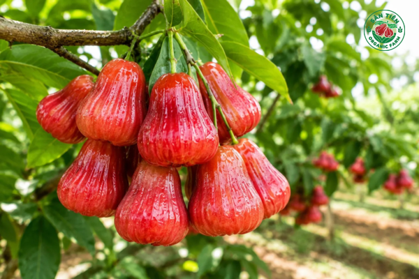 Mận hồng Sân Tiên đỏ mọng từ vườn đến bàn ăn gia đình