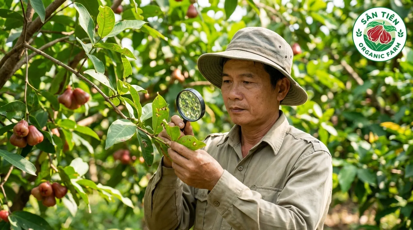 Cần ưu tiên xác định tại chỗ, thu thập mẫu và cách ly theo dõi khi sâu bệnh mận diễn biến phức tạp, tránh phun thuốc liên tục khi chưa rõ nguyên nhân.